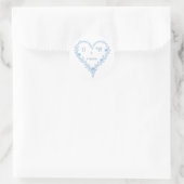 Stofbloem Bruiloftsmonogram Ronde Sticker (Tas)