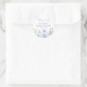Stofbloem Bruiloftsontvangst Ronde Sticker (Tas)
