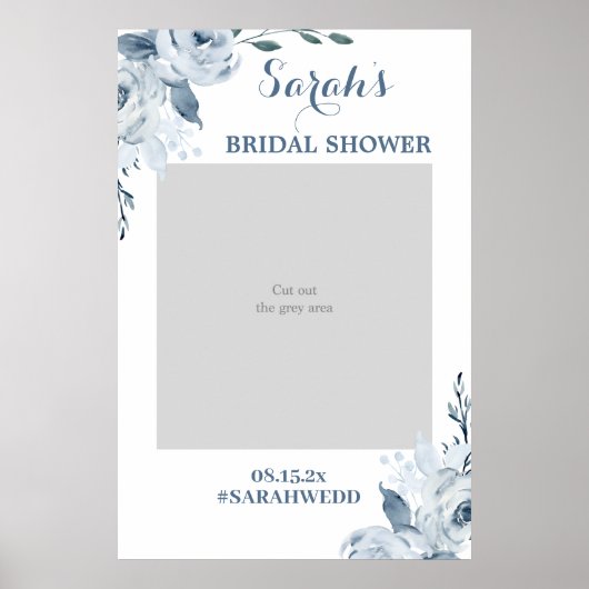 Stofbloem Bruiloftsshower Foto Prop Poster (Voorkant)