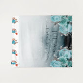 Stofbloem Bruiloftsshower Foto Wandkleed (Voorkant (horizontaal))