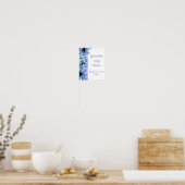 Stofbloem bruiloftsshower hoeveel kusjes  poster (Keuken)