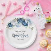 Stofbloem Bruiloftsshower met Bloemmotief Papieren Bordje (Feest)