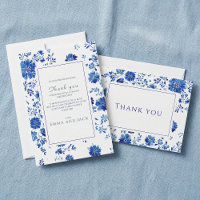 Stofbloem Chinoiserie Trouw Dankjewel Blauwe