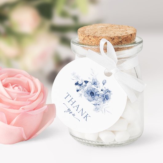 Stofbloem "Dank je" Bedankjes Labels