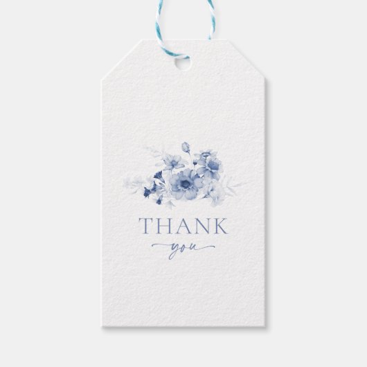 Stofbloem "Dank je" Cadeaulabel (Voorkant)