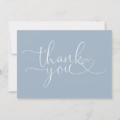 Stofbloem Elegant Hart Script Bedankkaart (Voorkant)