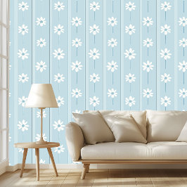 Stofbloem Elegant Naadloos Bloemendesign in Stofbl Behang