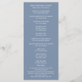 Stofbloem Elegant Trouwceremonie Programma 9x4 Programmakaart (Achterkant)