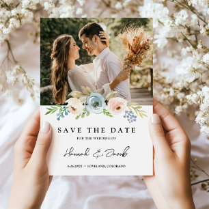 Stofbloem Elegante Bloemige Rustieke Save The Date