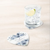 Stofbloem Elegante Bruiloft Love Kartonnen Onderzetters (Insitu)