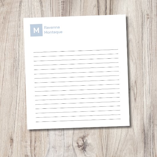 Stofbloem Elegante Chic Modieus Monogram Voering Notitieblok