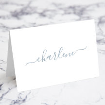 Stofbloem Elegante Handtekening Naam Plaatskaarten