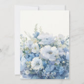 Stofbloem Elegante Trouwdag Save The Date (Achterkant)