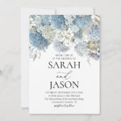 Stofbloem Elegante Tuinbruiloft Kaart (Voorkant)