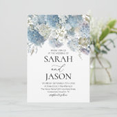 Stofbloem Elegante Tuinbruiloft Kaart (Staand voorkant)