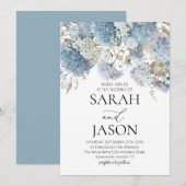 Stofbloem Elegante Tuinbruiloft Kaart (Voorkant / Achterkant)