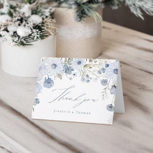 Stofbloem Elegante Wilde Bloem Bruiloft Bedankkaart