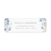 Stofbloem Elegante Wilde Bloem Retouradres Etiket (Voorkant)