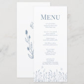 Stofbloem en Vlinders Menu Kaart (Voorkant / Achterkant)