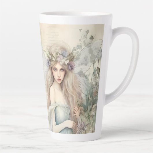 Stofbloem Fee (passend dagboek verkrijgbaar) Latte Mok (Rechts)