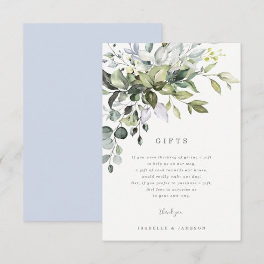 Stofbloem Gift Card Kaart (Voorkant / Achterkant)
