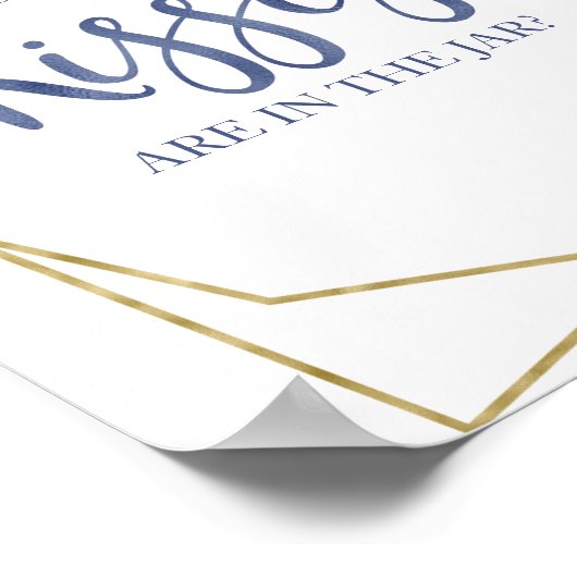 Stofbloem Goud Bloem Motief Hoeveel Kusjes Bord Poster (Hoek)