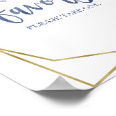 Stofbloem Goud Waterverf Bloemen Favorieten Bord Poster (Hoek)