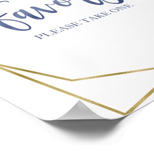 Stofbloem Goud Waterverf Bloemen Favorieten Bord Poster (Hoek)