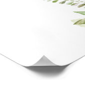 Stofbloem Groen Baby Shower Bord Poster (Hoek)