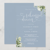 Stofbloem Groen Hart Script Oefenavondmaal Kaart (Voorkant / Achterkant)