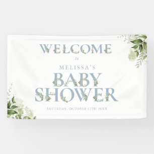 Stofbloem Groen Letter Baby Shower Welkom Spandoek