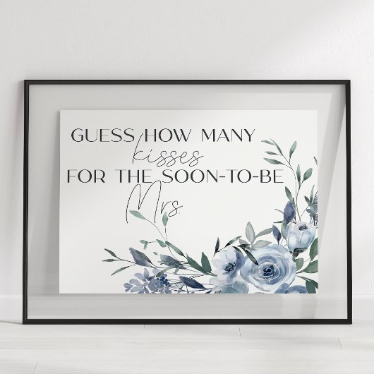 Stofbloem Guess Hoeveel Kusjes Spel Poster