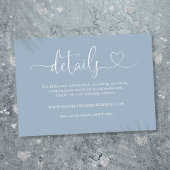 Stofbloem Hart Script Trouwdetails Informatiekaartje