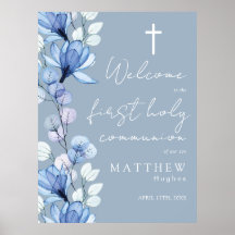 Stofbloem Heilige Communie Welkomstbord