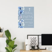 Stofbloem Hemelvaarts Welkom Bord Poster (Thuiskantoor)