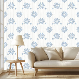 Stofbloem Lichtblauwe Madelief Vintage Bloemen Zac Behang