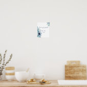 Stofbloem liefde is een zoete bruiloftsshower poster (Keuken)