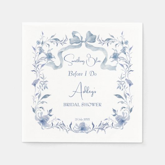 Stofbloem lint elegante bruiloft feest servet (Voorkant)