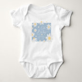 Stofbloem Madeliefje Baby Shower Baby Body Romper (Voorkant)