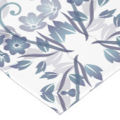 Stofbloem Mandala in stoffig blauw Korte Tafelloper (Hoek)