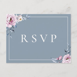 Stofbloem Mauve Bloemstuk RSVP Liedkeuze Uitnodiging Briefkaart