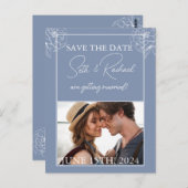 Stofbloem met witte bloemendesign briefkaart (Voorkant / Achterkant)