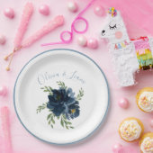 Stofbloem Moderne Script Elegante Naam Papieren Bordje (Feest)