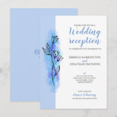 Stofbloem Moderne Trouwreceptiekaart Kaart (Voorkant / Achterkant)
