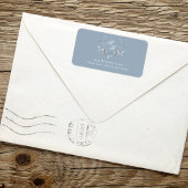 Stofbloem Monogram Huwelijk Retouradres Etiket