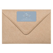 Stofbloem Monogram Huwelijk Retouradres Etiket