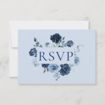 Stofbloem Navy Blauw Bloem QR Code Huwelijks RSVP