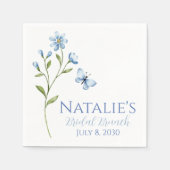 Stofbloem Personalized Bruidsmeisjesfeestje Servet (Voorkant)