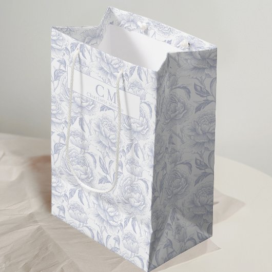 Stofbloem Pioen Chinoiserie Medium Cadeauzakje