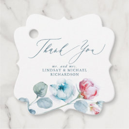 Stofbloem Roze Bloemen Elegante Trouw Dank Je Bedankjes Labels